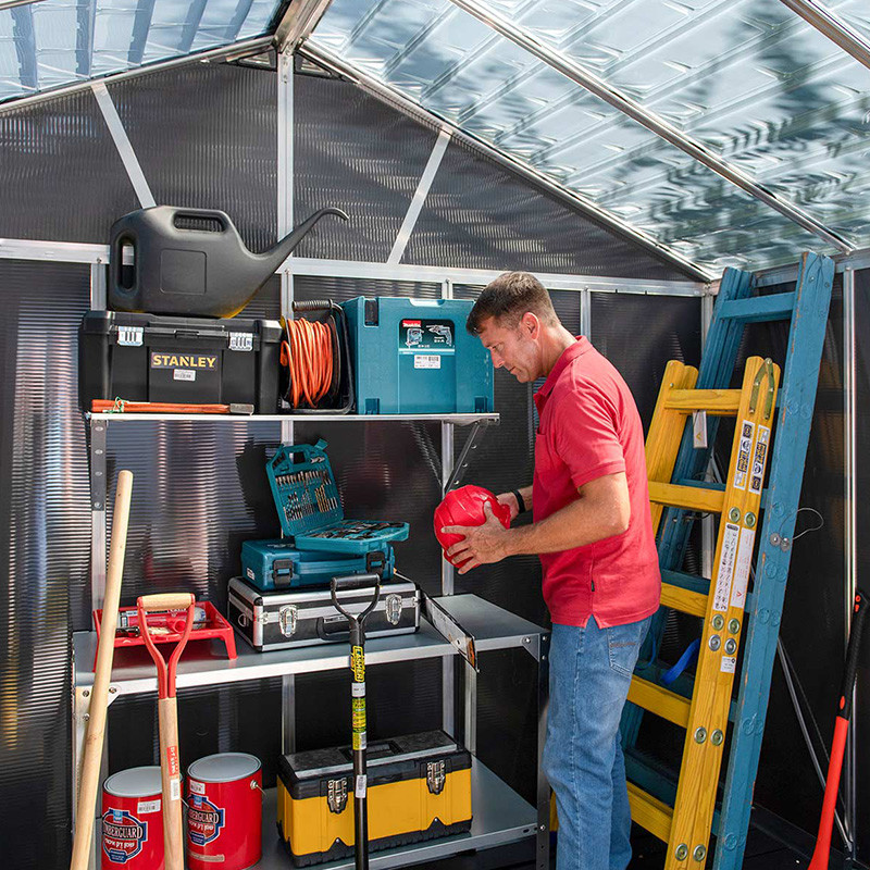 YUKON 11X9S DARK GREY SHED NO FLOOR-En rupture