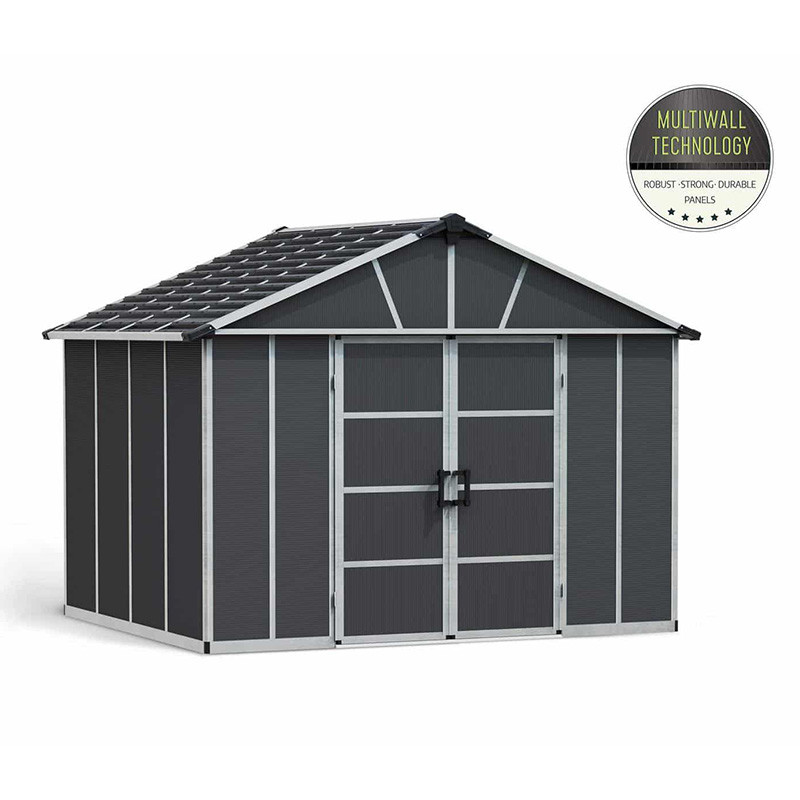 Canopia - Abri de jardin sans plancher - Yukon - 271x332 cm - Gris foncé