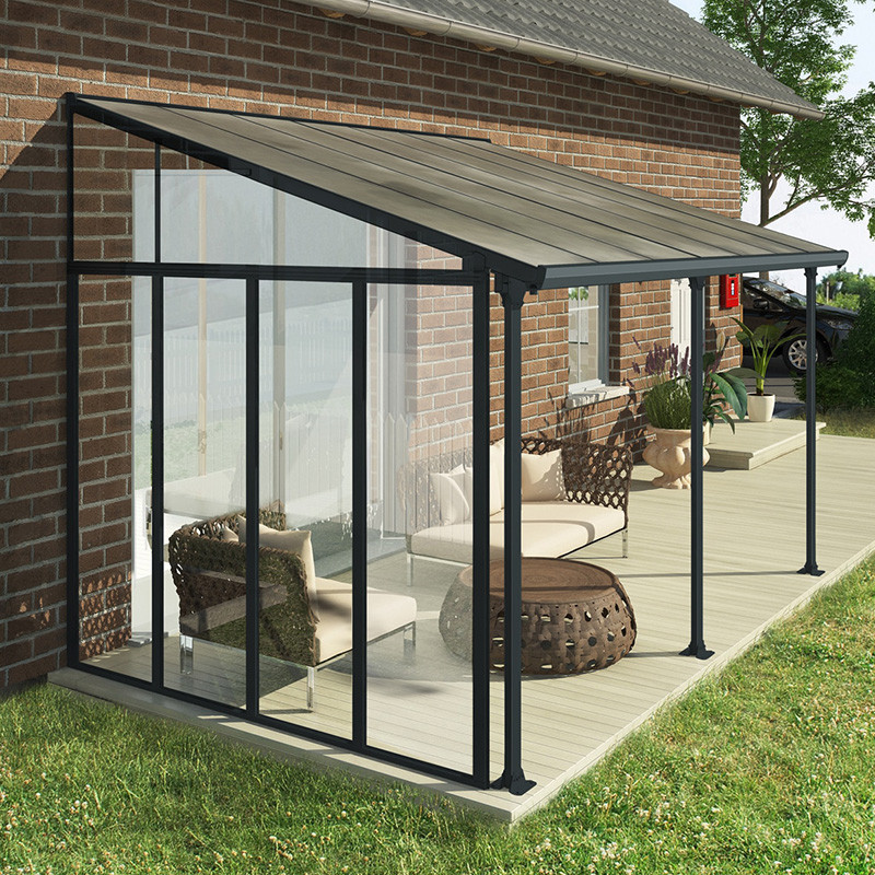 Canopia - Mur latéral 3m pour Patio - Gris