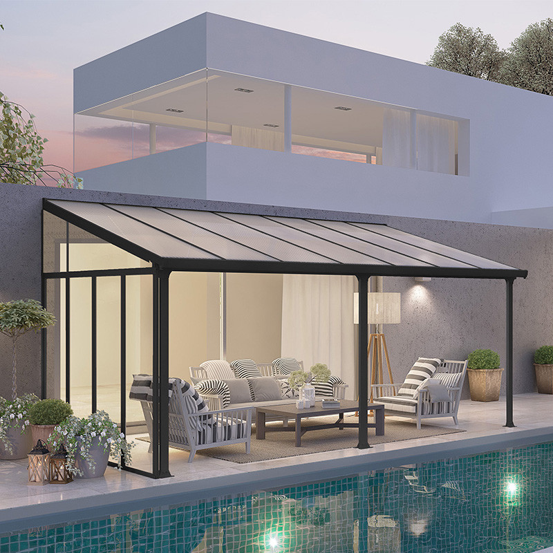 Canopia - Mur latéral 3m pour Patio - Gris