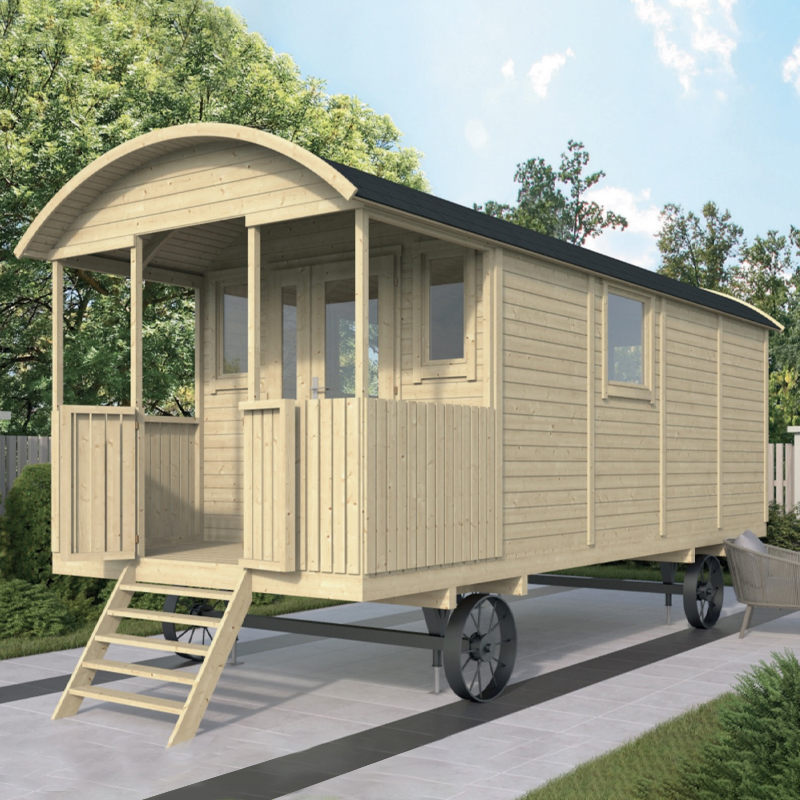 Tuindeco - Caravana de madera maciza - 240x600cm