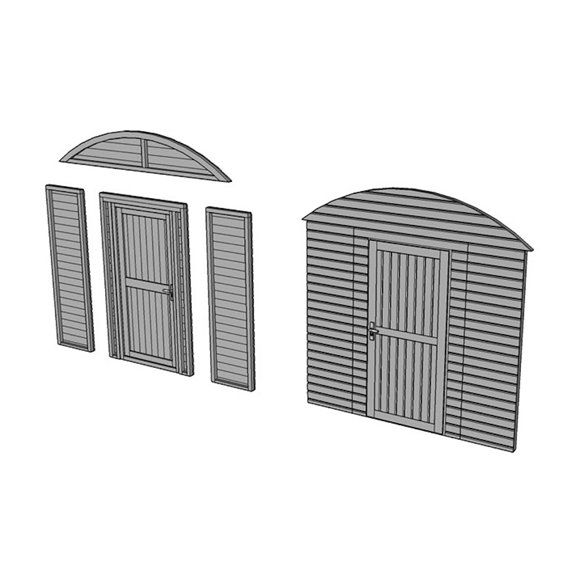 Tuindeco - Ensemble Cloison/Porte pour roulotte