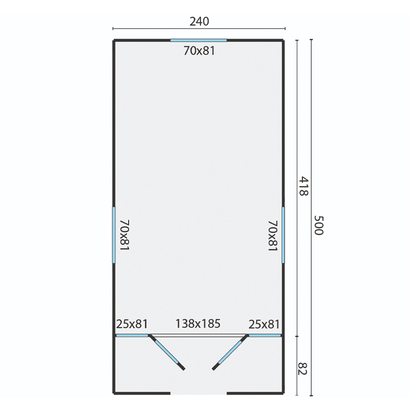 Tuindeco - SHEPHERD HUT 500  CM INCL. VERANDA