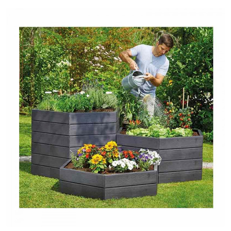 Garantia - kit 2 carrés potager modulaire + 2 extensions - Ergo