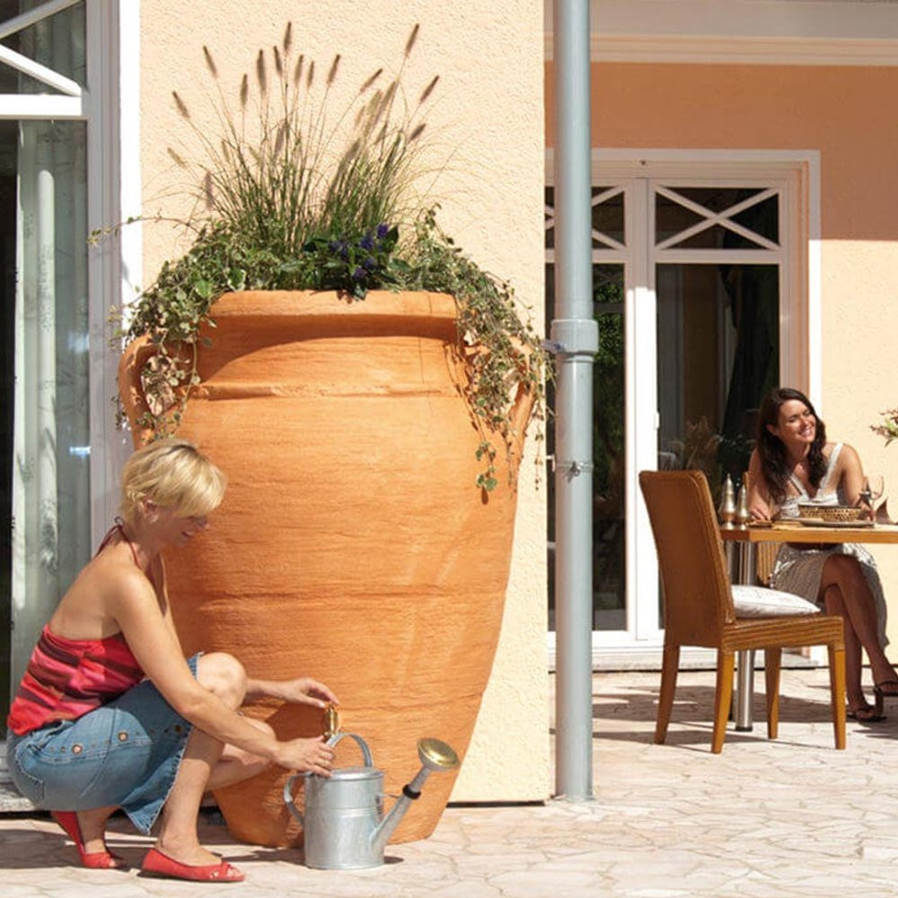Garantia - Kit Amphore Antik + bac à fleurs - Terracotta 600L