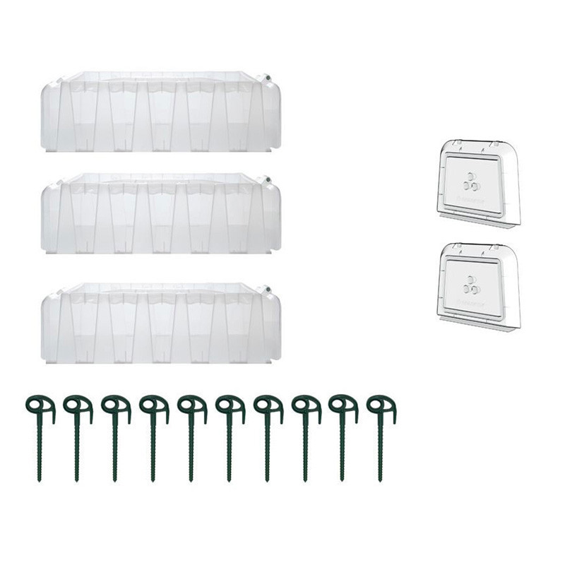 Garantia - Lot de 3 Tunnels/serres rigides pour potager Sunny