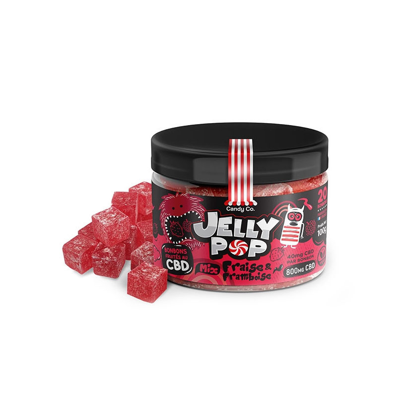 Candy Co - Bonbon gout fraise et framboise - CBD 800mg - 100g