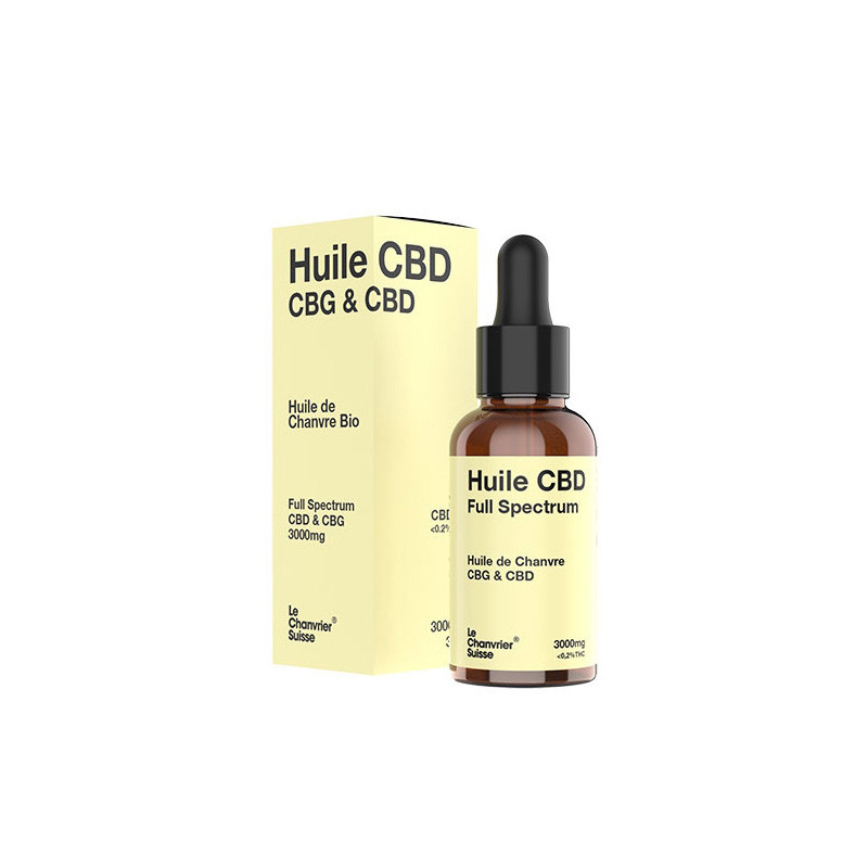 Le Chanvrier Suisse - Olio di CBD 3000mg e CBG - 30ml
