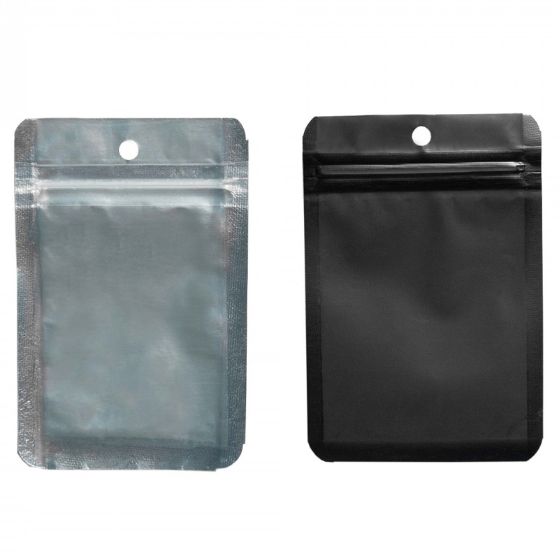 Qnubu - 50 zipped bags Black 7,5x11cm - 1g - Anti-odour