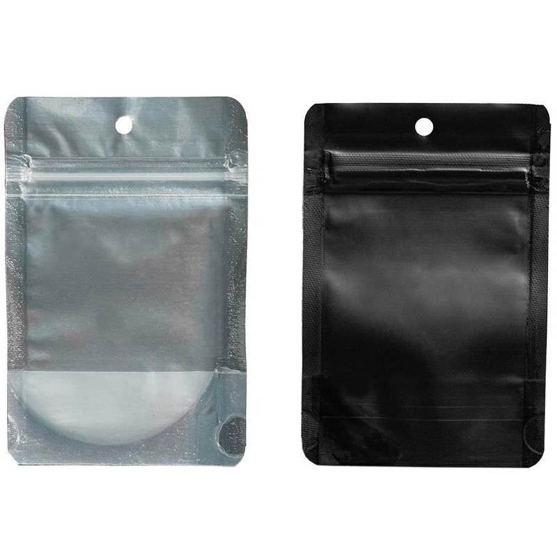 Qnubu - 50 zipped bags Black 12.5x19.5cm - 14g - Anti-odour
