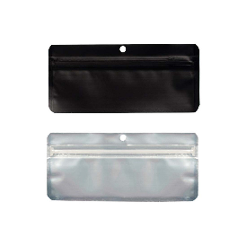 Qnubu - 50 sachets zippés Noir 15x7cm - Anti-odeur