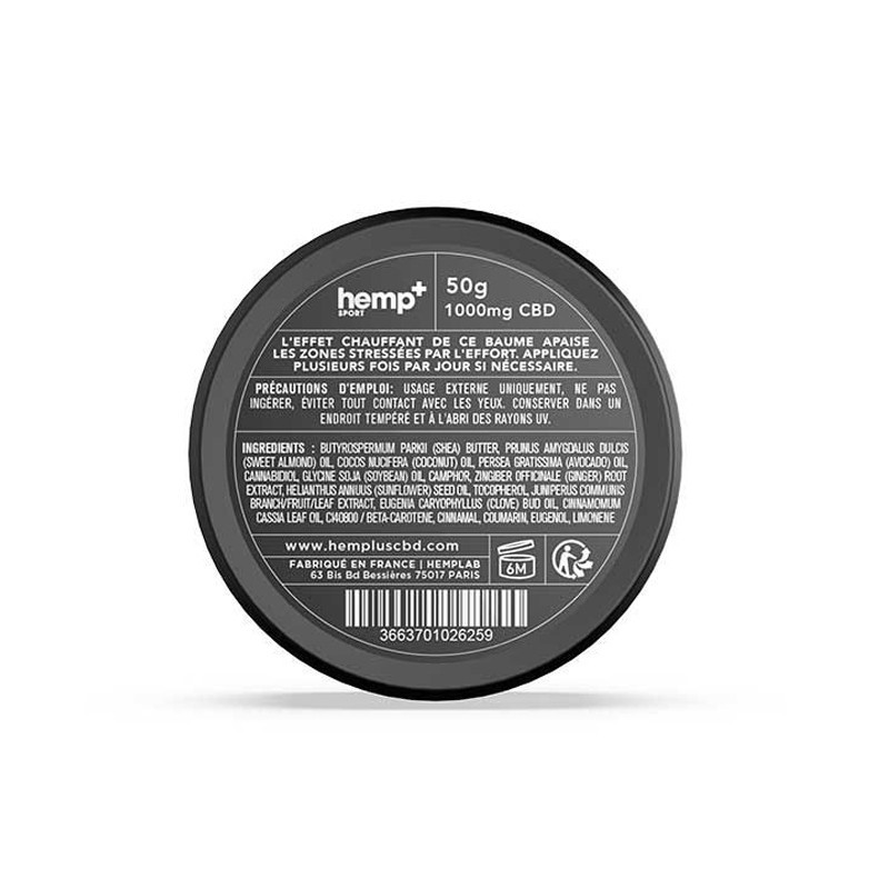Hemp+ sport - Baume chauffant Sport