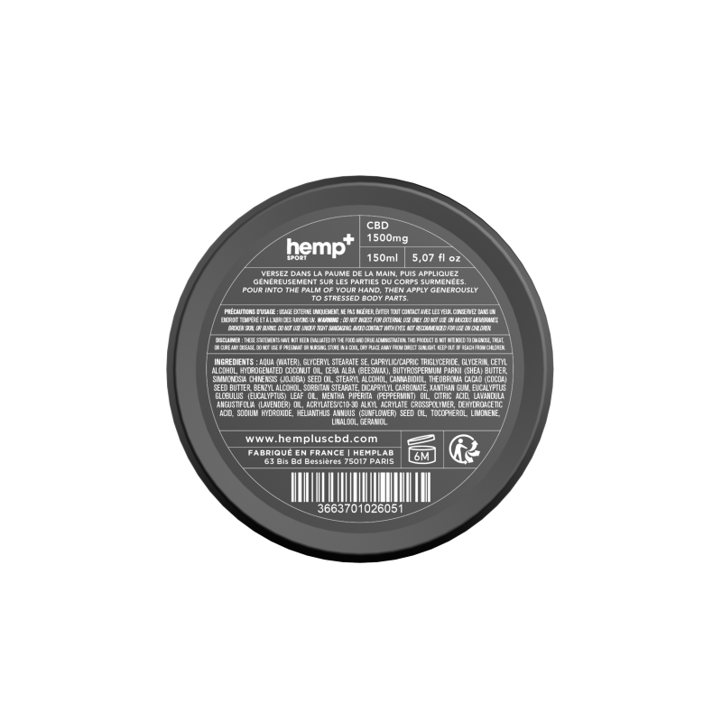 Cânhamo+ desporto - Bálsamo Desportivo Relaxante