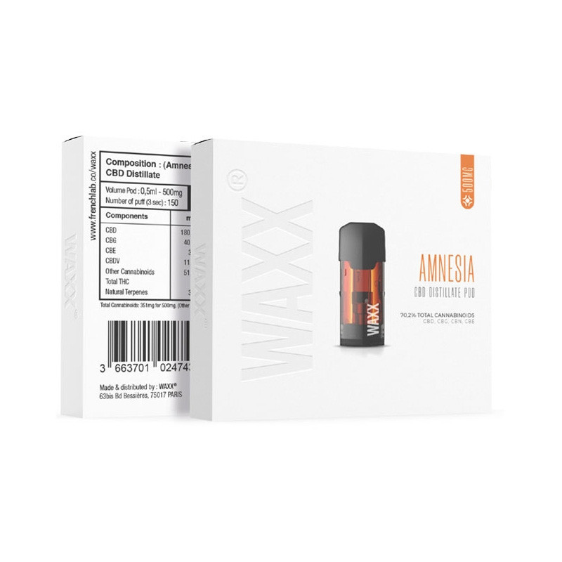 Waxx - Recharge CBD Waxx Maxx jetable - Amnesia