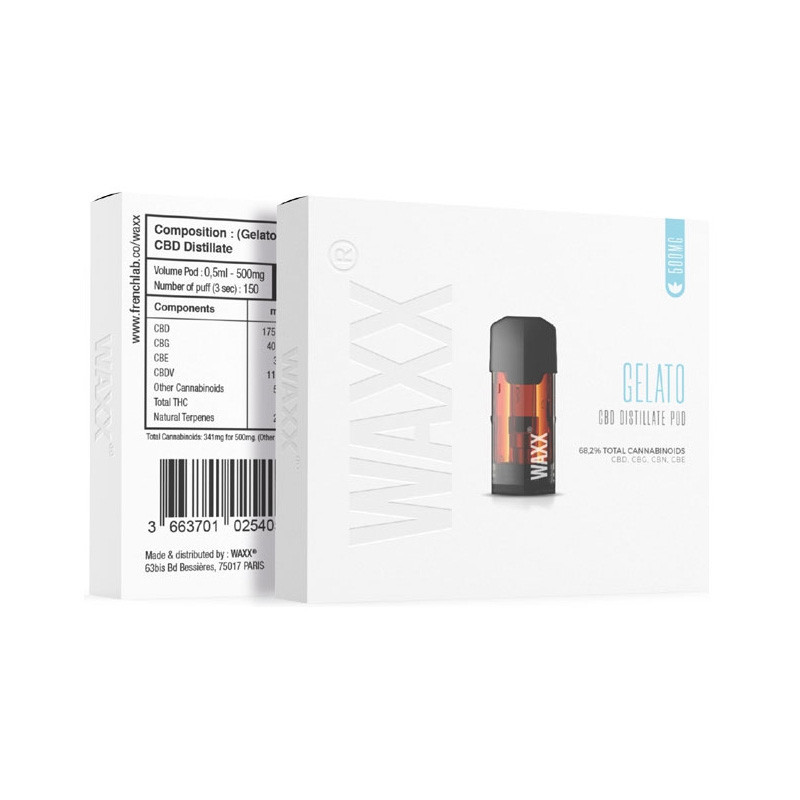 Waxx - Recharge CBD Waxx Maxx jetable - Gelato
