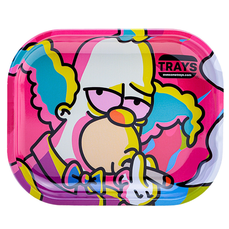 Plateau décoré en métal - Krusty - Awesome Trays - 18x14x1,8cm
