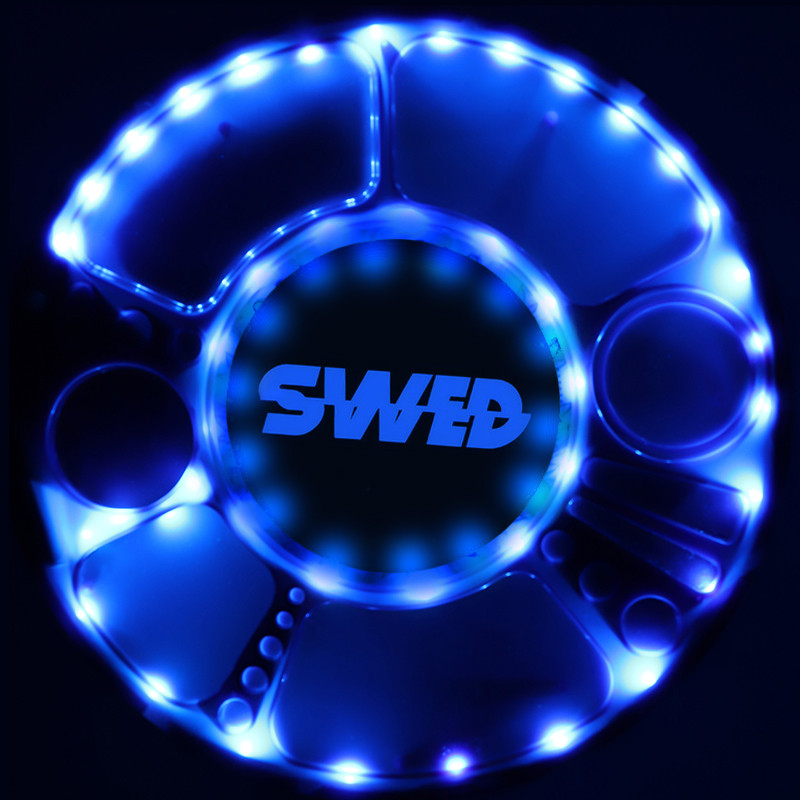 Lighted rotary rolling tray Black Swed