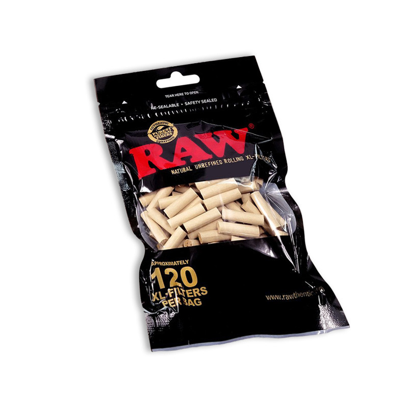 Raw - Beutel mit 120 Filtern Black XL