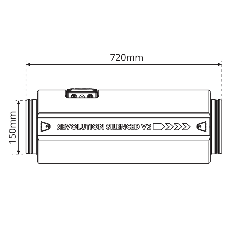 G.A.S - Vector Revolution Geluidloze afzuiger 764m³/h - 150 EC V2