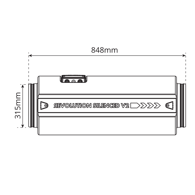 G.A.S - Vector Revolution Extractor Silenciado 2224m³/h - 315 EC LP V2