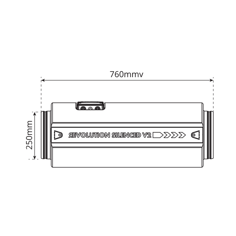 G.A.S - Extraktor Vector Revolution Silenced 1787m³/h - 250 EC V2