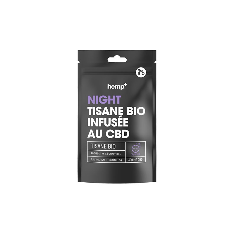 Hemp+ - Organic Night CBD Herbal Tea - Improves sleep