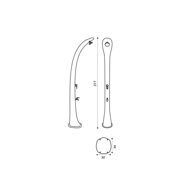 COBRA 32L SOLAR SHOWER - ANTHRACITE COLOR