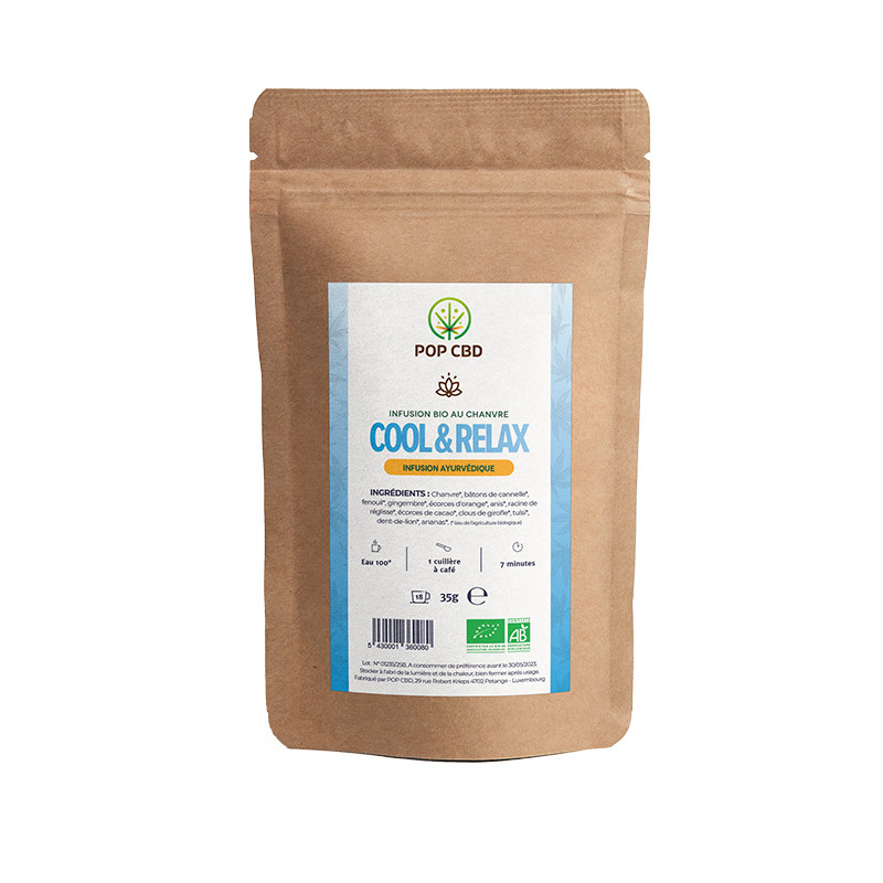 Pop CBD - Té de hierbas con CBD - Cool & Relax Organic - 35g