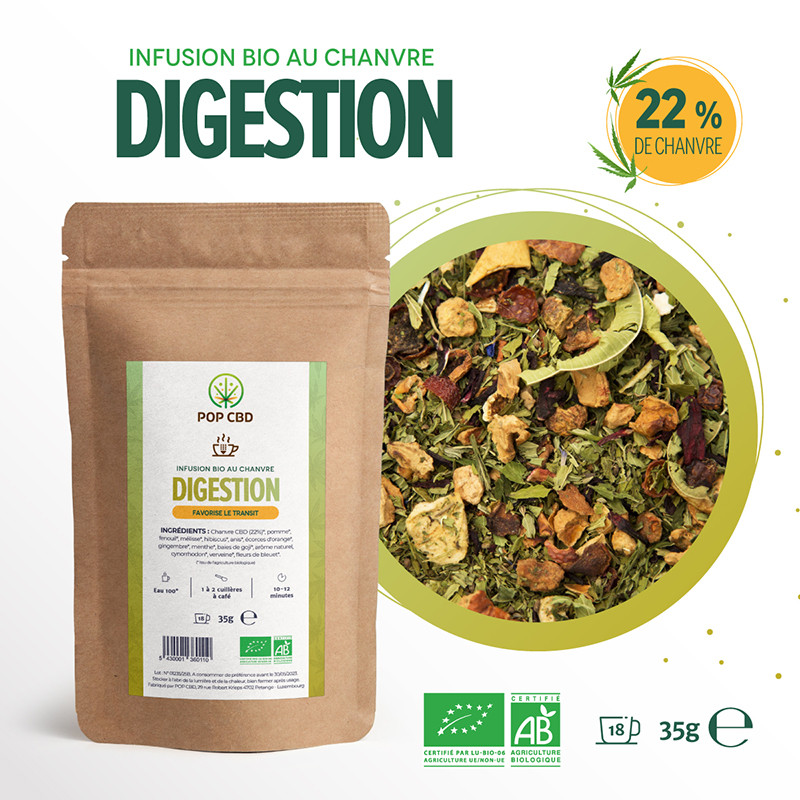 Pop CBD - Té de hierbas con CBD - Digestión - 35g