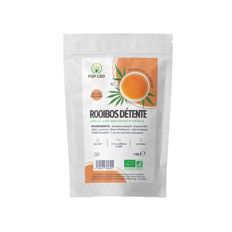 Pop CBD - Tisane Essentiel - Rooibos Vanille BIO - 25g