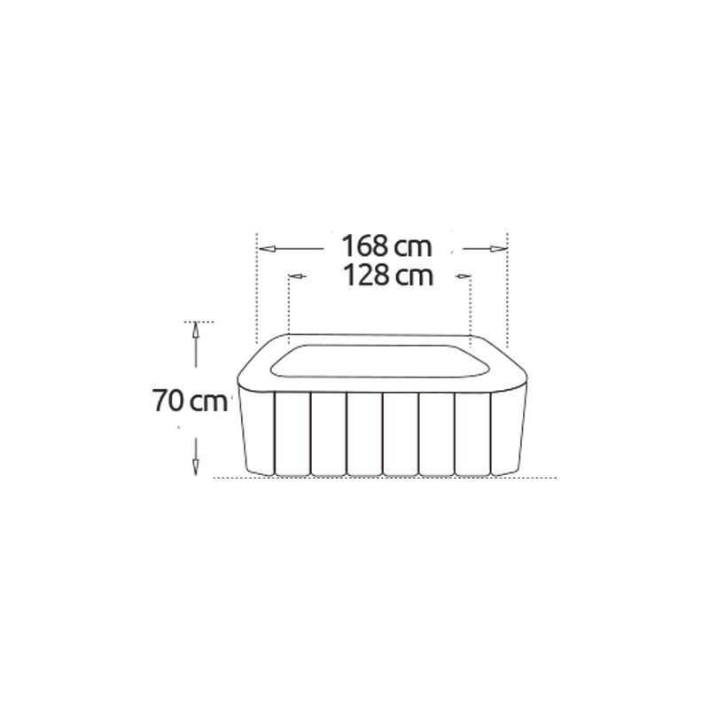 CAIMAN INFLATABLE SPA - BLACK - 4 SEATS
