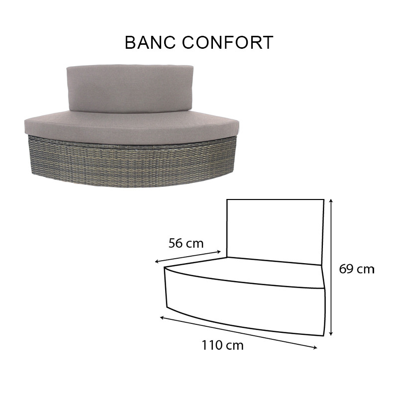 Netspa - Mobilier pour Spa Vita Premium - Ensemble de 5 modules