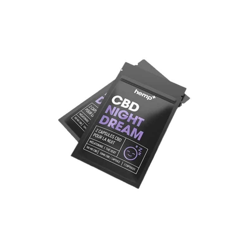 Hemp+ - Set van 2 CBD capsules - Nachtdroom