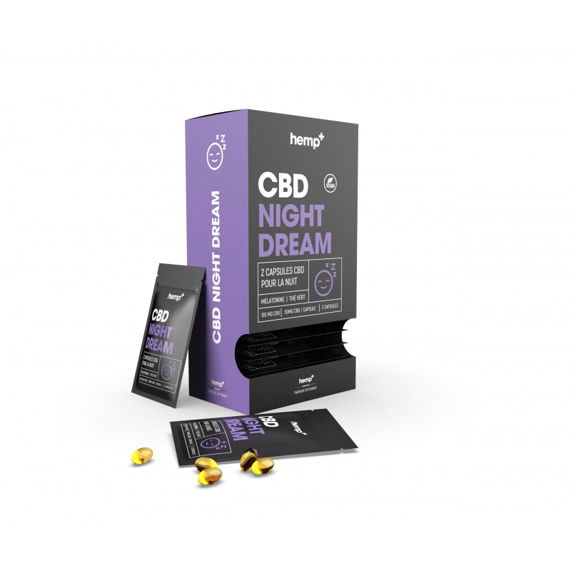 Canapa+ - Confezione da 30 bustine - Sogno notturno - 2 capsule con CBD