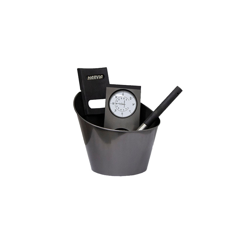 KIT BUCKET LADLE HYGROMETER THERMOMETER (BLACK)