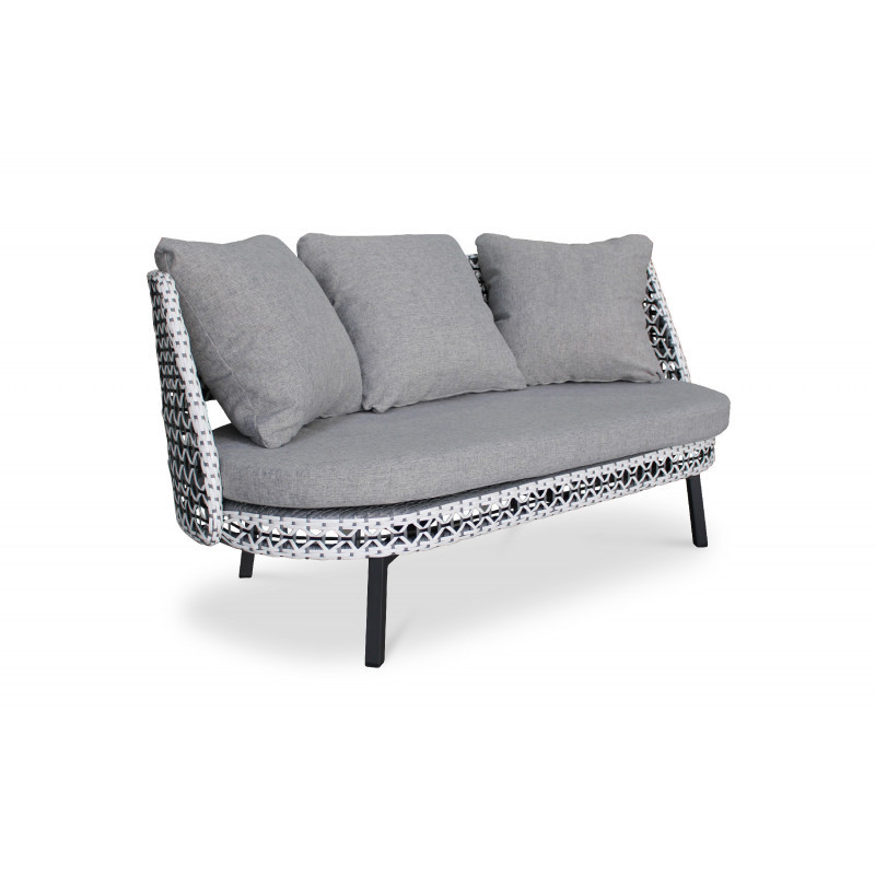DCB - 4 plazas - Muebles de jardín bajos Agadir - Gris
