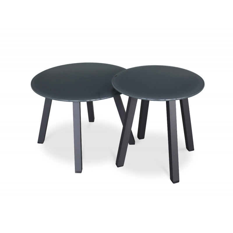 DCB - 4 plazas - Muebles de jardín bajos Agadir - Gris