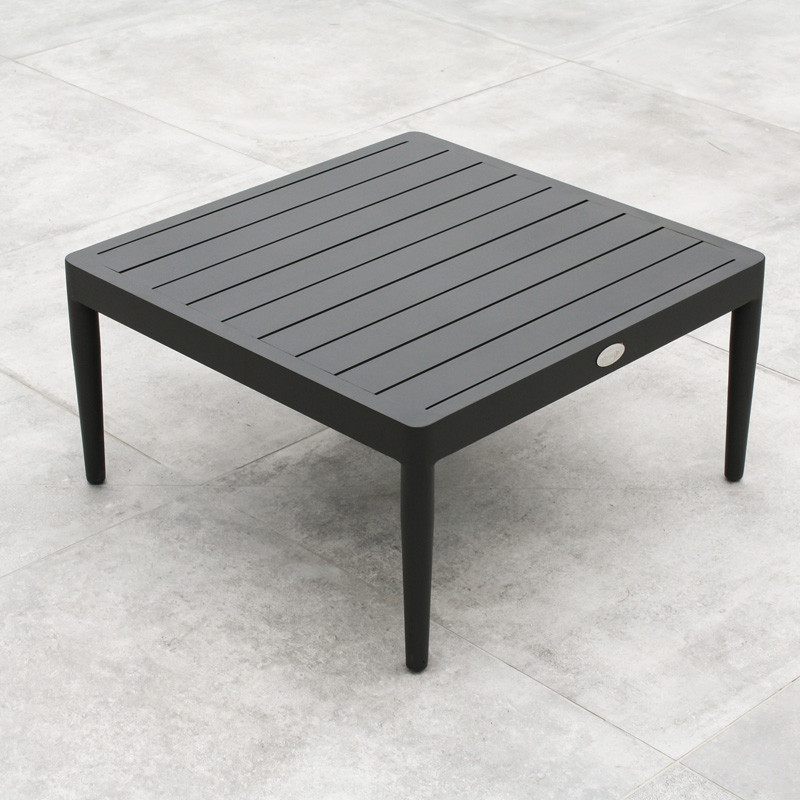 DCB - 4 places - Salon d'angle de jardin Ankara - Aluminium - Noir