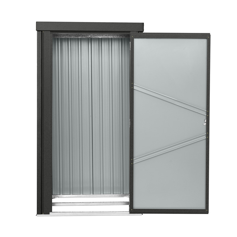 DCB - Abri de jardin porte simple - Azione - 98x81cm - Gris anthracite
