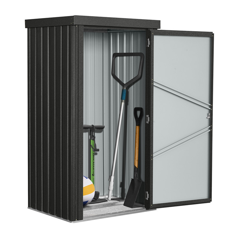 DCB - Abri de jardin porte simple - Azione - 98x81cm - Gris anthracite