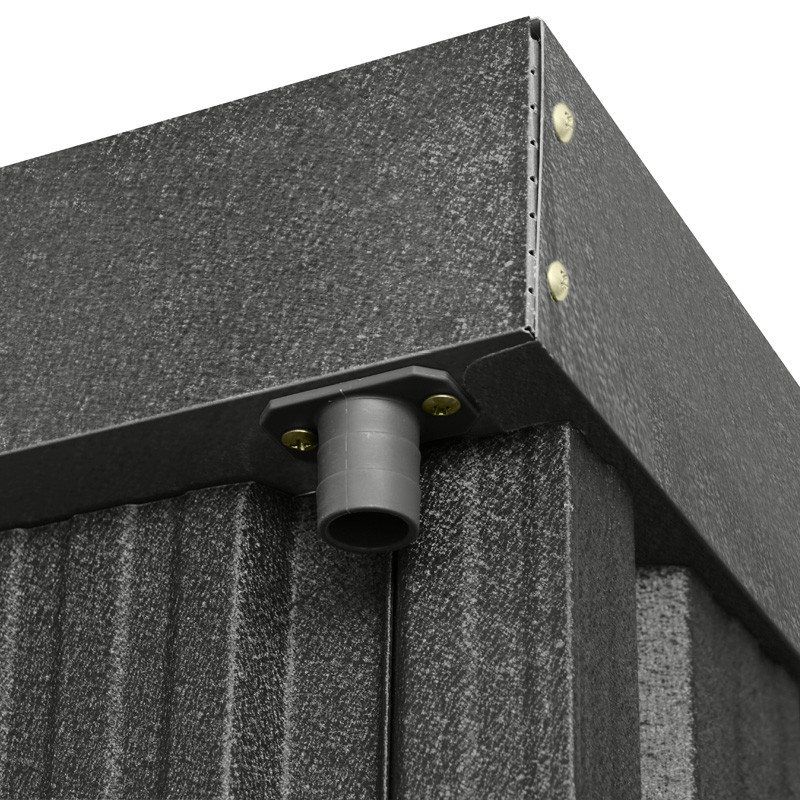 DCB - Abri de jardin porte double - Azione - 140x81cm - Gris anthracite