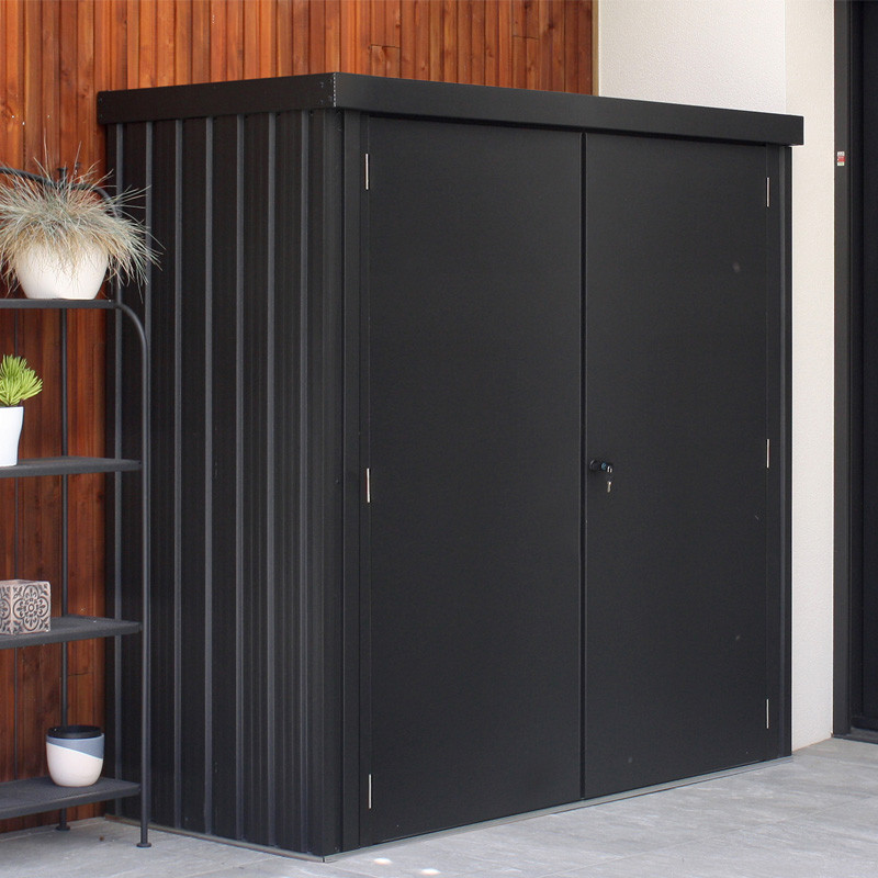 DCB - Abri de jardin porte double - Azione - 140x81cm - Gris anthracite