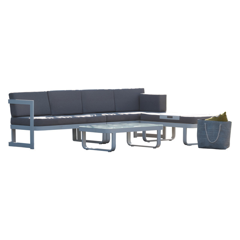 DCB - 6 places - Salon bas de jardin - Barcelona - Aluminium - Blanc
