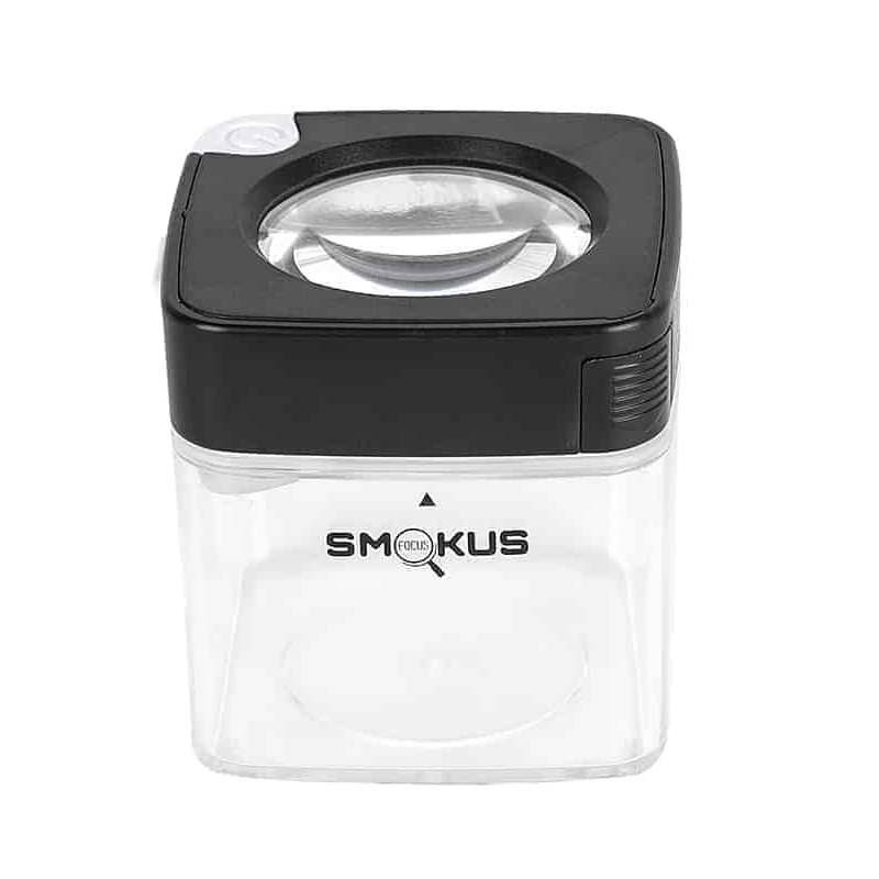 Smokus Focus - Comet black - Luftdichter Topf mit Lupe