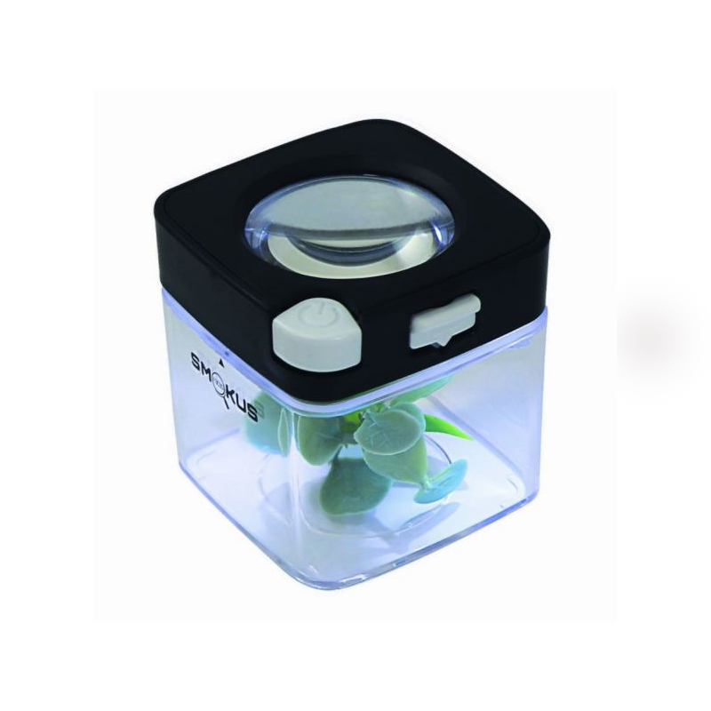 Smokus Focus - Comet black - Luftdichter Topf mit Lupe