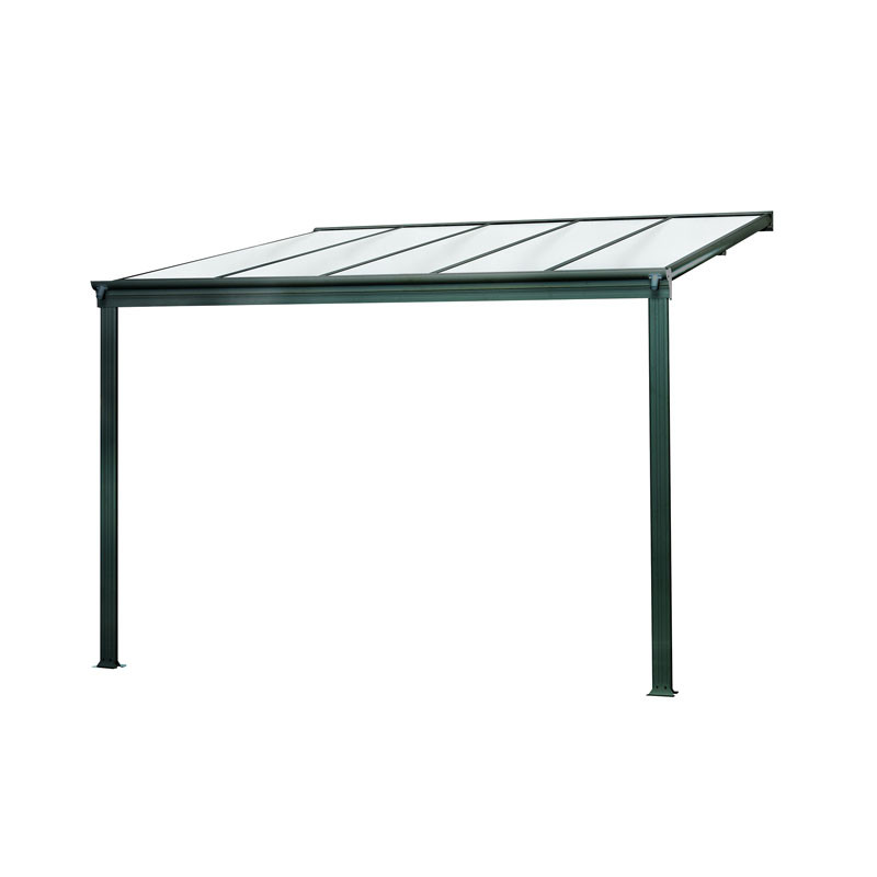DCB - Pergola Cielo - 3x3m - Polycarbonate et Aluminium - Gris anthracite