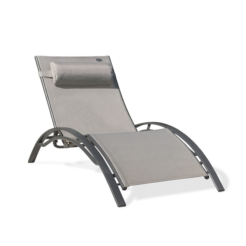 DCB - Zonnebank met meerdere standen - CL76 - Textilene en Alu Grey antraciet