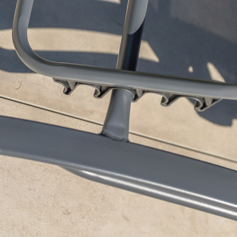 MULTI-POSITION SUNBATHING CHAIR CL76 ALUMINUM GREY ANTH AND TEXTILENE