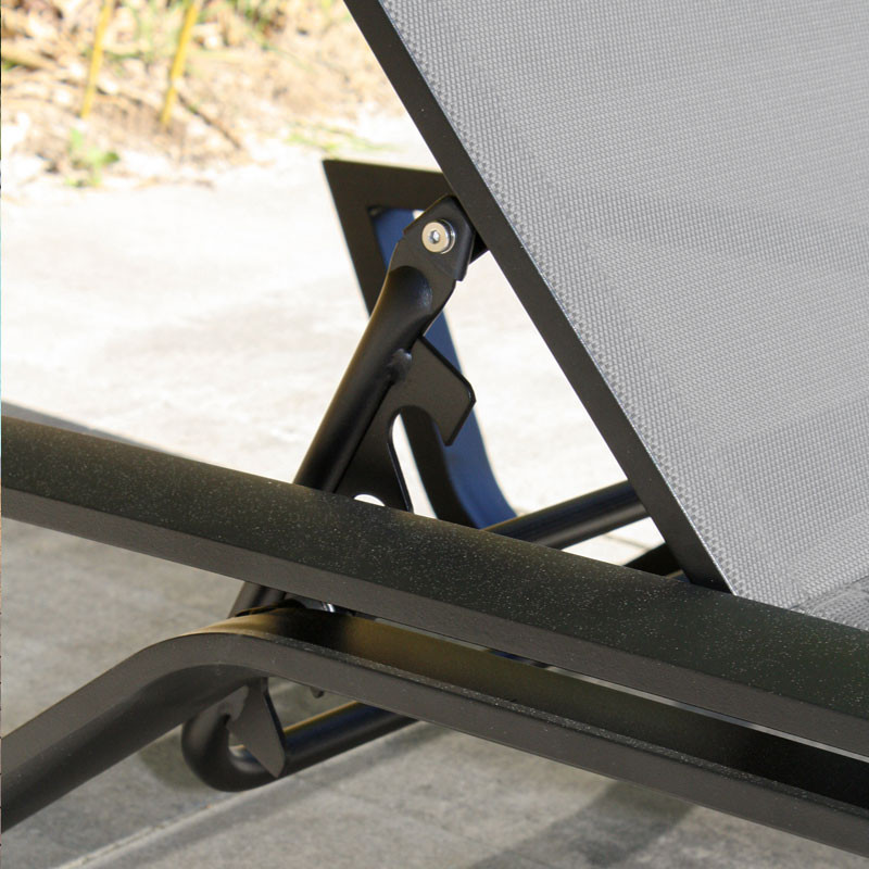 DCB - Bain de soleil multi-positions Figari - Alu et Textilène - Gris