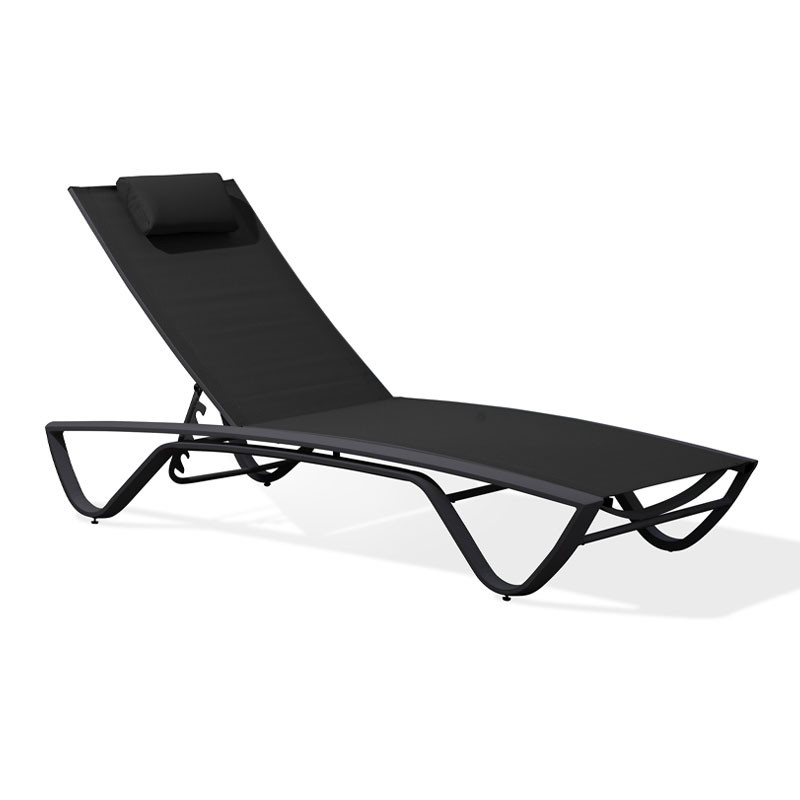 DCB - Bain de soleil multi-positions Figari - Alu et Textilène - Noir
